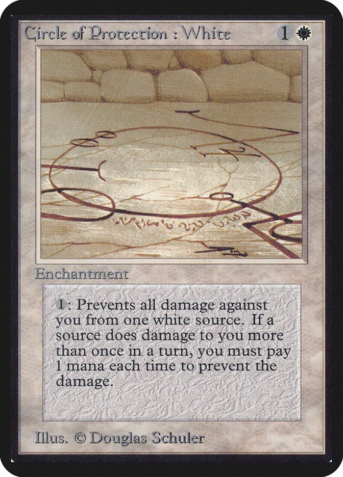 1993 Limited Edition Alpha Circle of Protection: White common #13 common card image