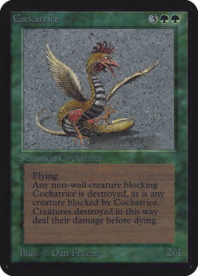1993 Limited Edition Alpha Cockatrice rare #189 rare card image