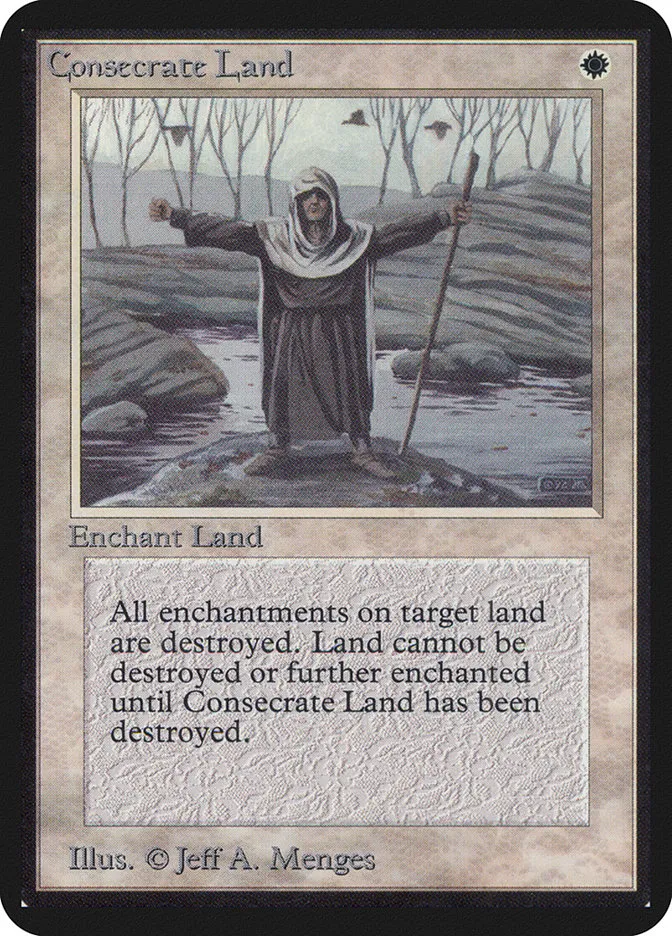 1993 Limited Edition Alpha Consecrate Land uncommon #14 uncommon card image