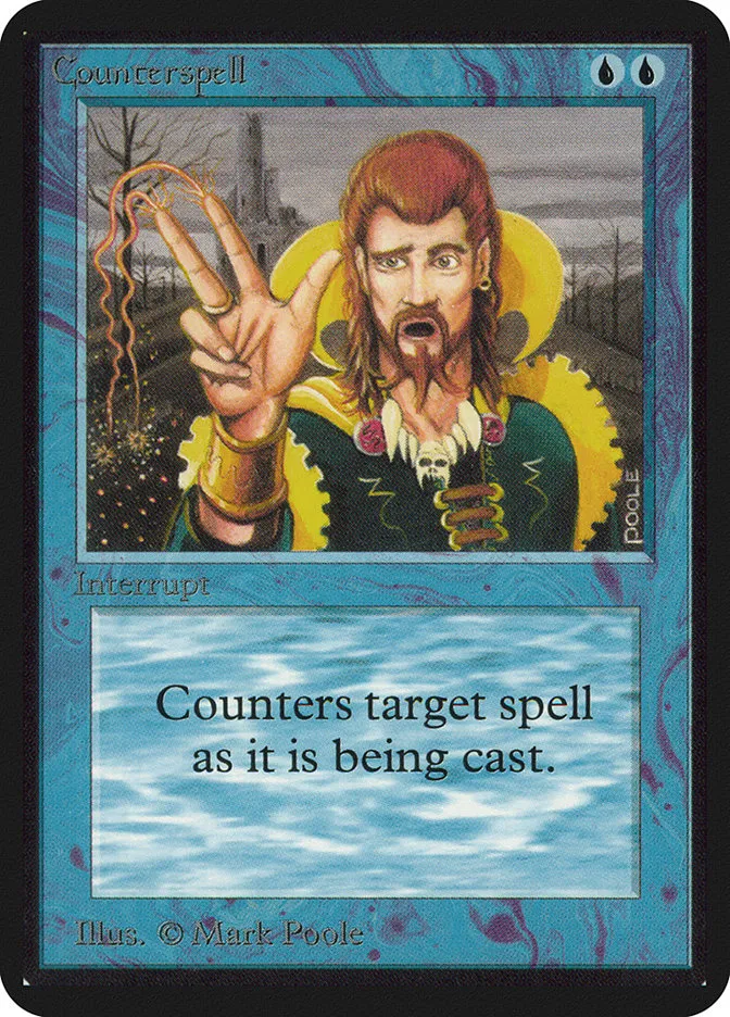 1993 Limited Edition Alpha Counterspell uncommon #54 uncommon card image