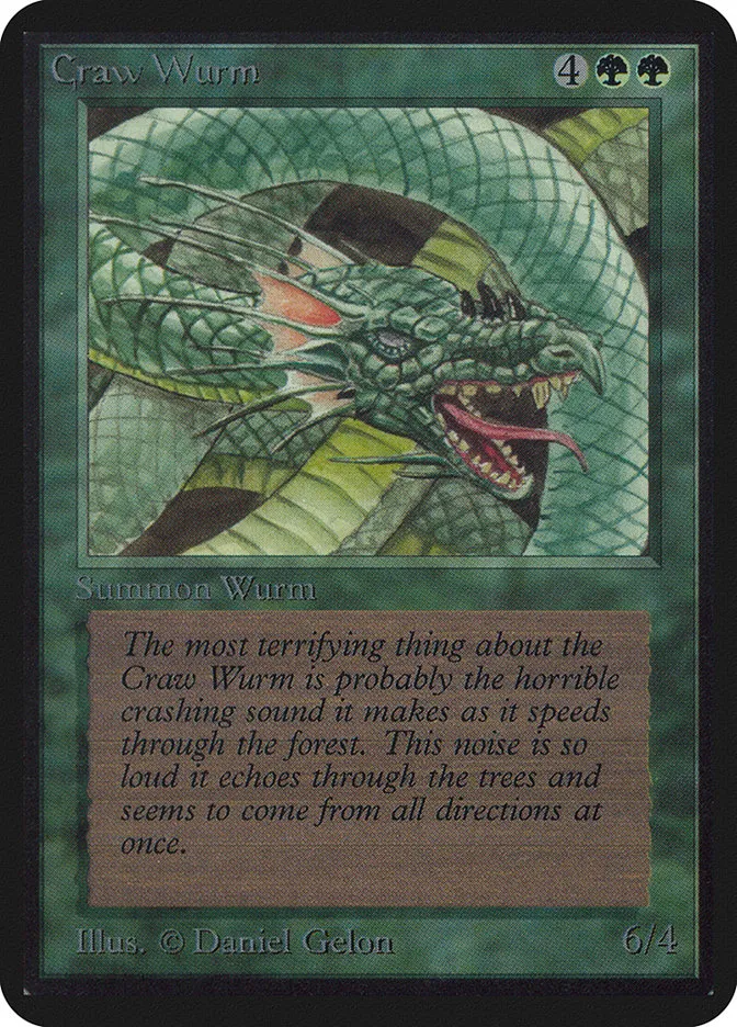 1993 Limited Edition Alpha Craw Wurm common #190 common card image