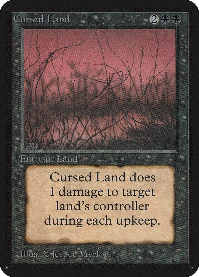 1993 Limited Edition Alpha Cursed Land uncommon #97 uncommon card image