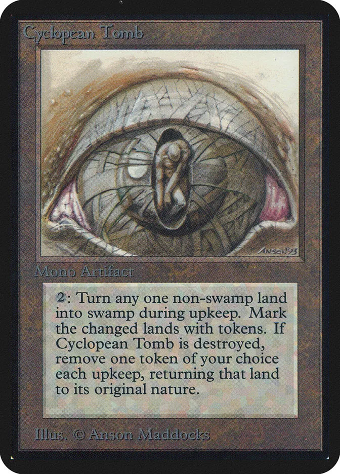 1993 Limited Edition Alpha Cyclopean Tomb rare #240 rare card image