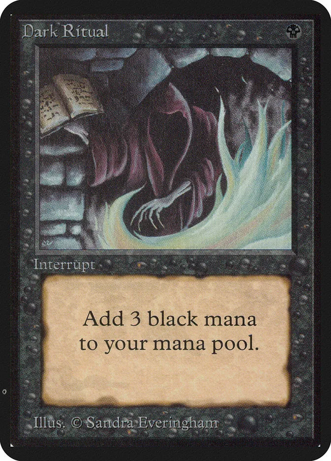 1993 Limited Edition Alpha Dark Ritual common #98 common card image
