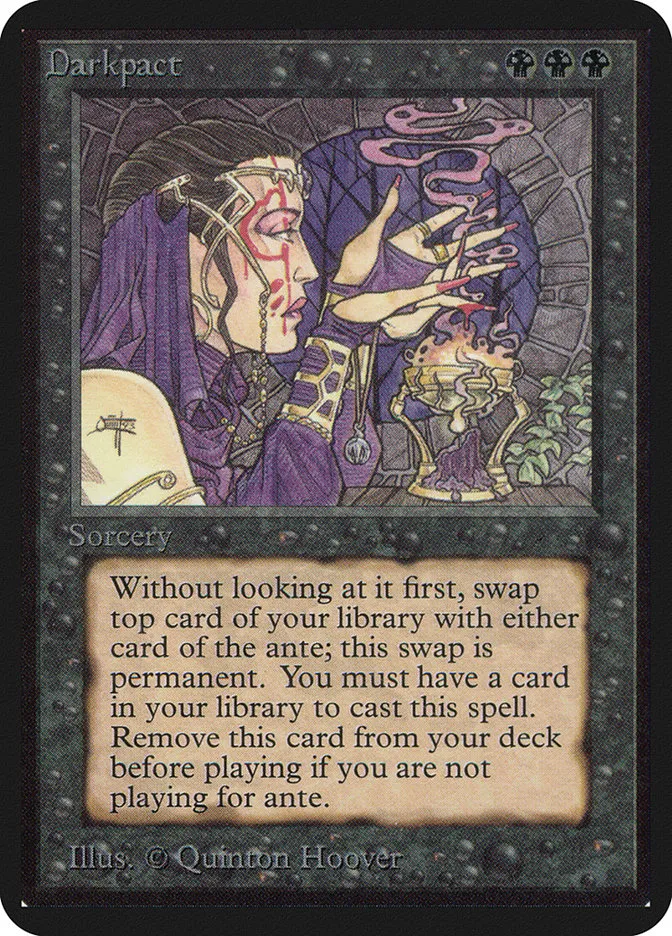 1993 Limited Edition Alpha Darkpact rare #99 rare card image