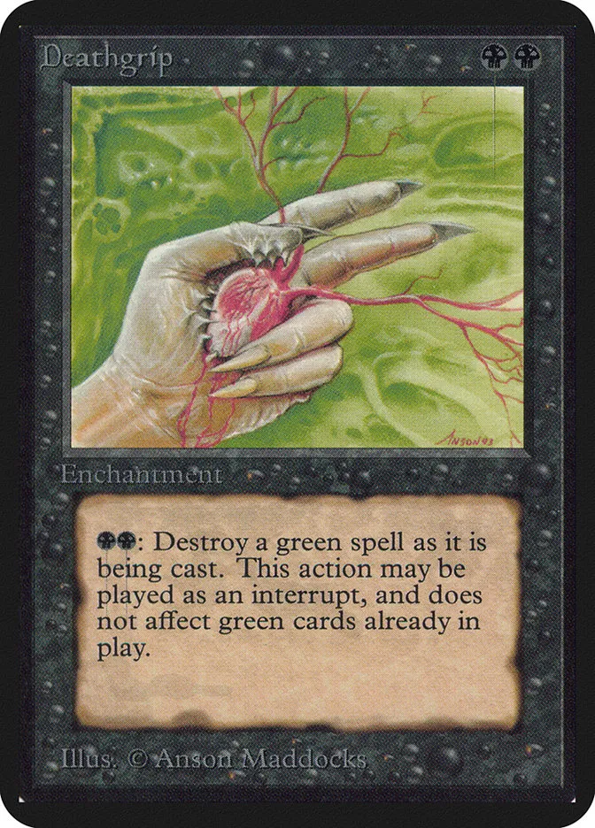 1993 Limited Edition Alpha Deathgrip uncommon #100 uncommon card image