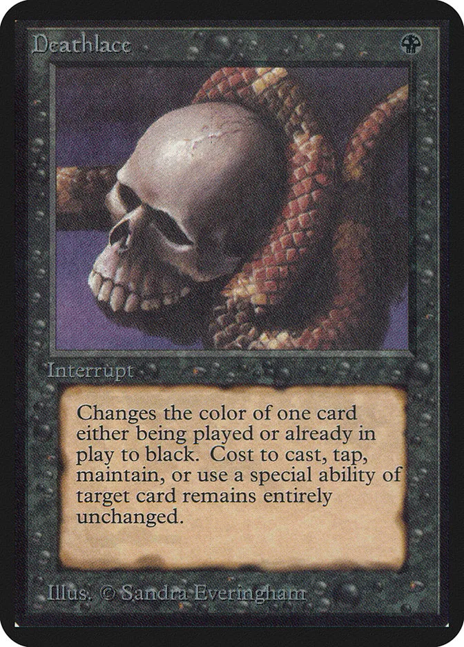 1993 Limited Edition Alpha Deathlace rare #101 rare card image