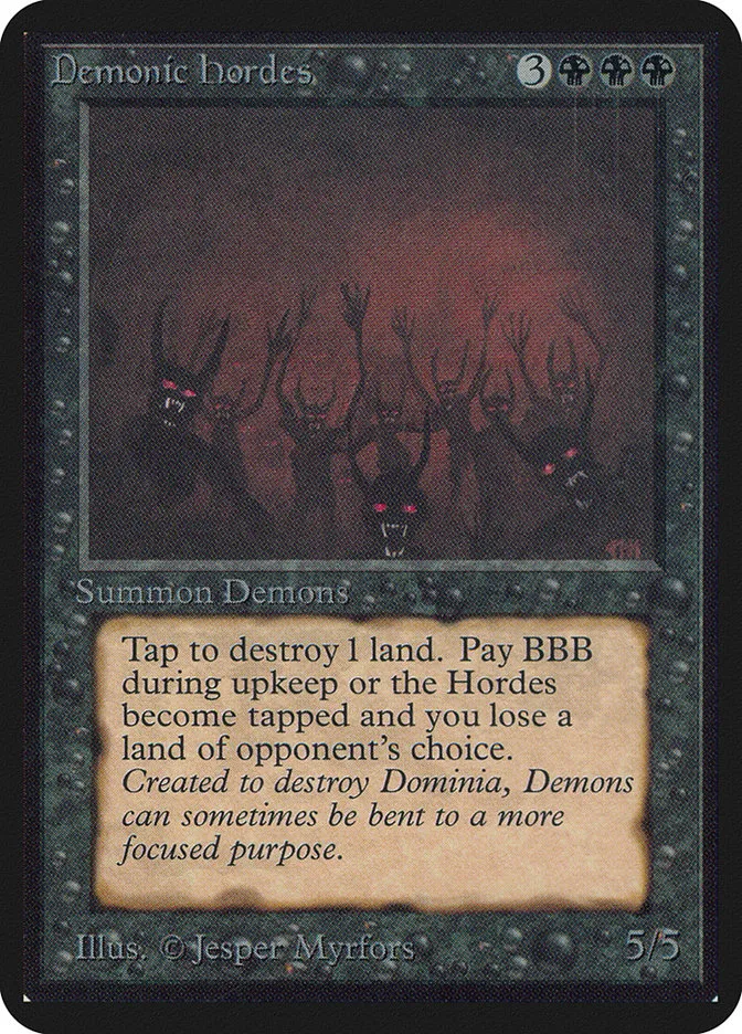 1993 Limited Edition Alpha Demonic Hordes rare #103 rare card image
