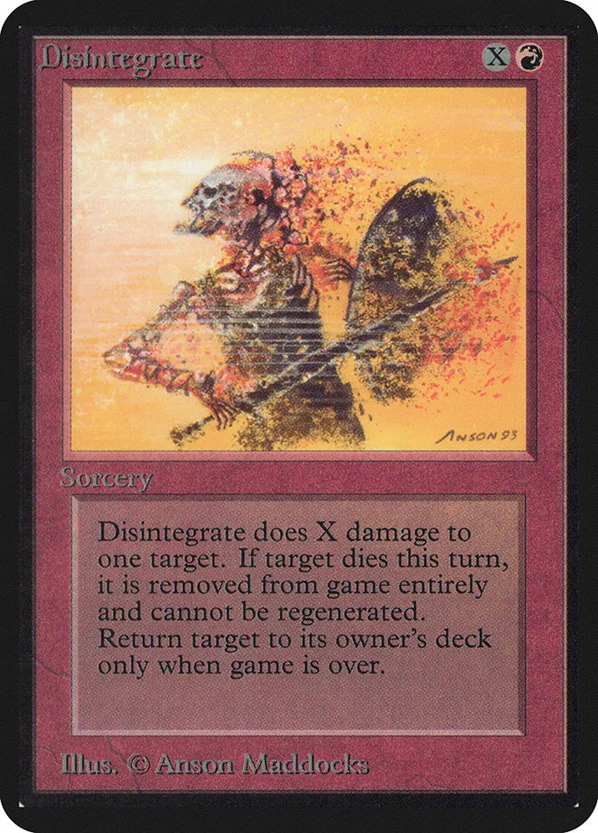 1993 Limited Edition Alpha Disintegrate common #140 common card image