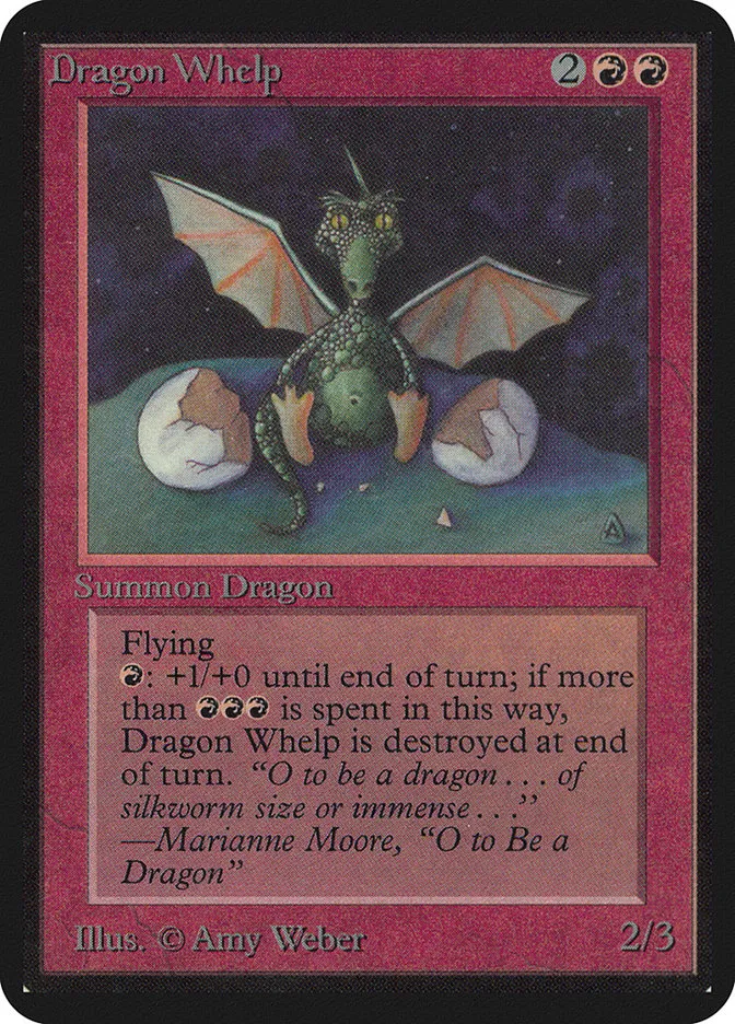 1993 Limited Edition Alpha Dragon Whelp uncommon #141 uncommon card image