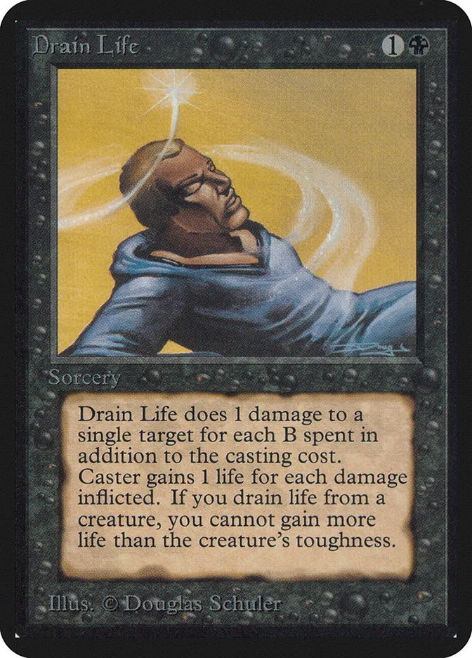1993 Limited Edition Alpha Drain Life common #105 common card image