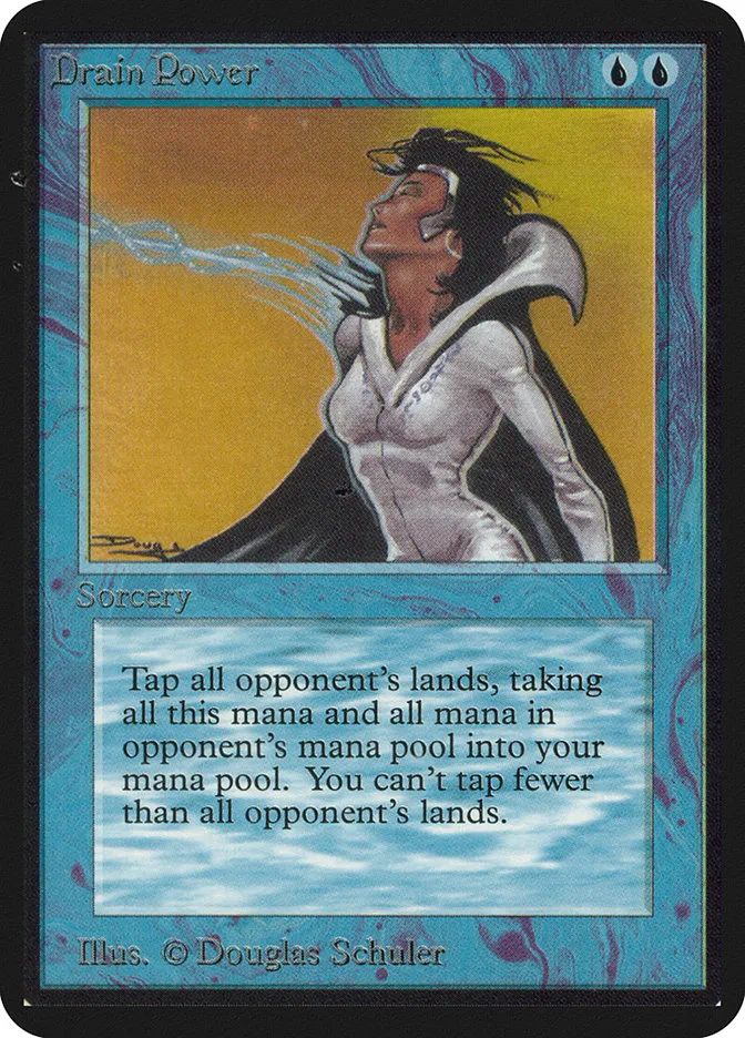 1993 Limited Edition Alpha Drain Power rare #56 rare card image
