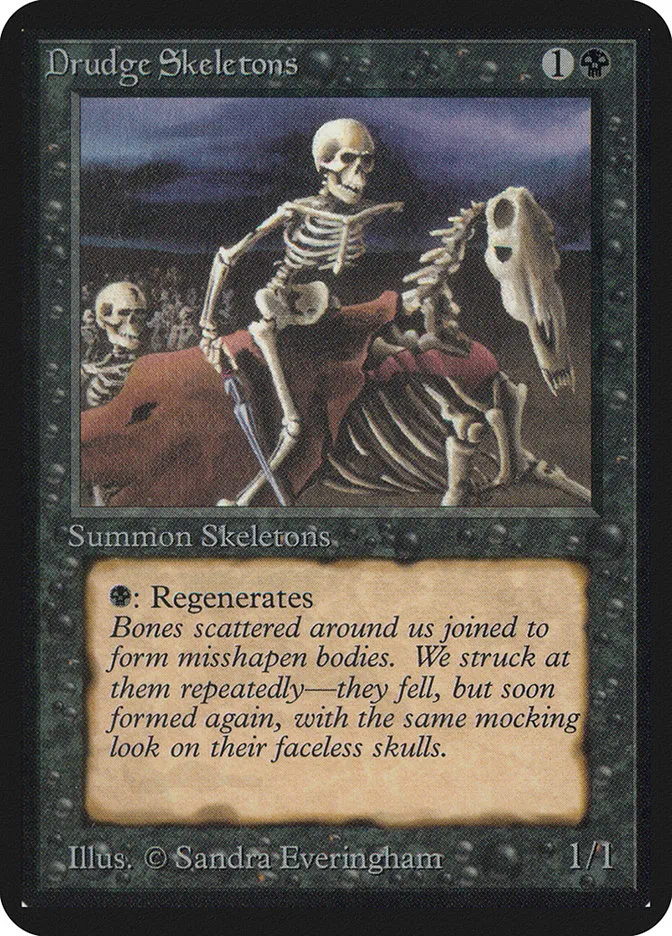 1993 Limited Edition Alpha Drudge Skeletons common #106 common card image