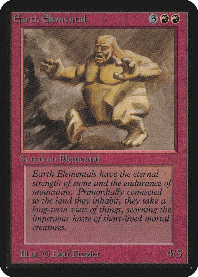 1993 Limited Edition Alpha Earth Elemental uncommon #144 uncommon card image