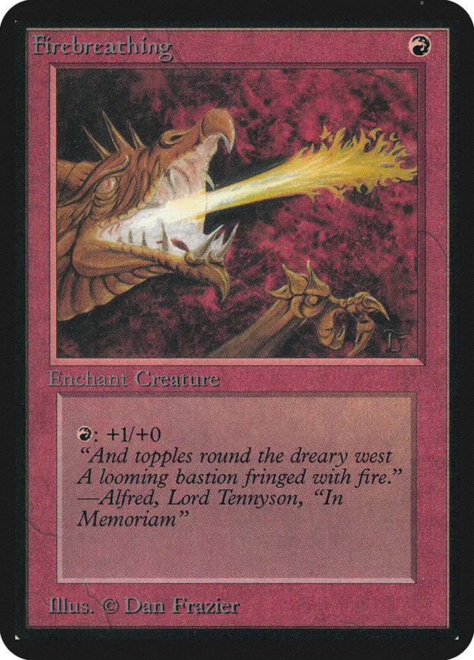 1993 Limited Edition Alpha Firebreathing common #150 common card image