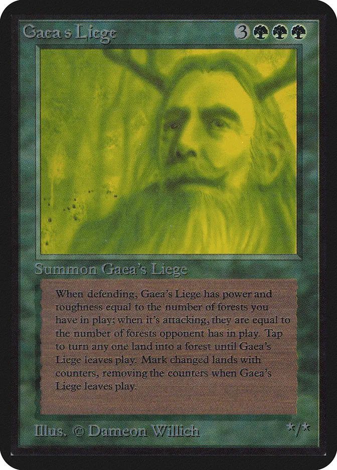 1993 Limited Edition Alpha Gaea's Liege rare #196 rare card image