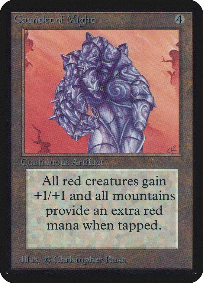 1993 Limited Edition Alpha Gauntlet of Might rare #244 rare card image