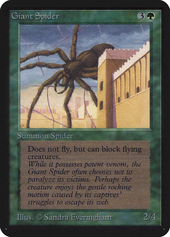 1993 Limited Edition Alpha Giant Spider common #198 common card image