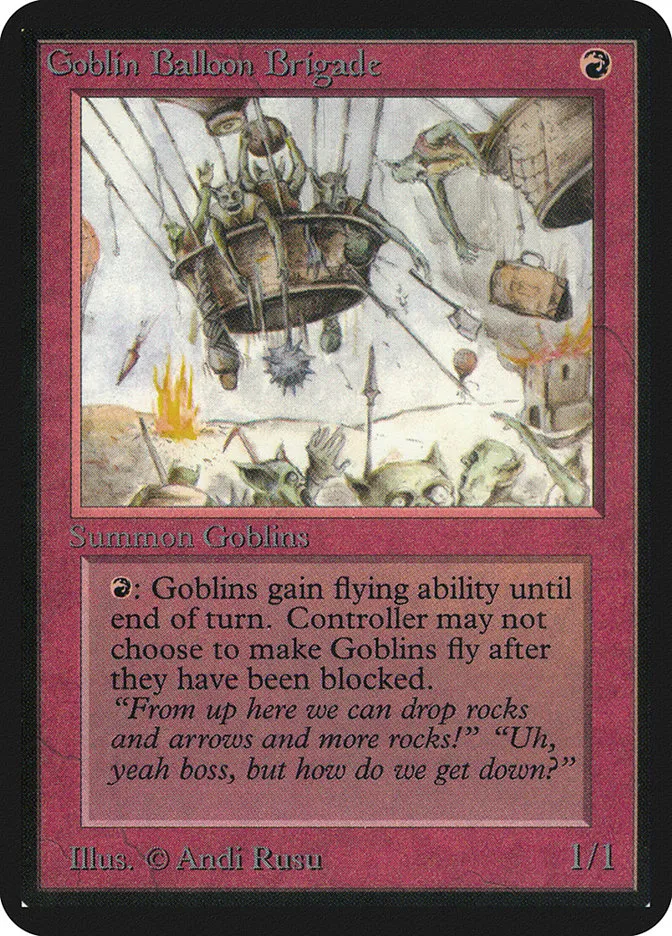 1993 Limited Edition Alpha Goblin Balloon Brigade uncommon #153 uncommon card image