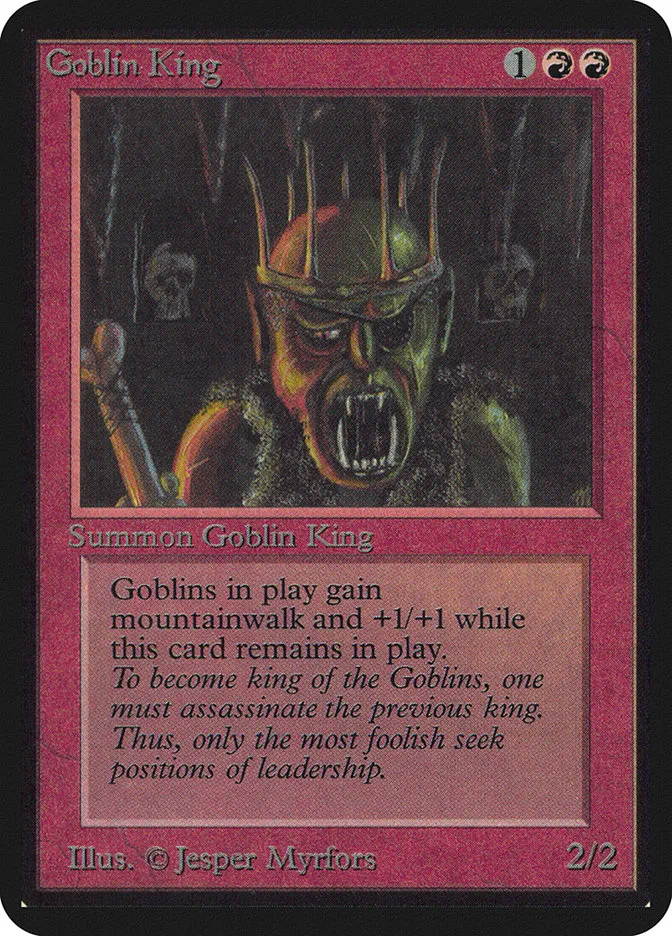 1993 Limited Edition Alpha Goblin King rare #154 rare card image
