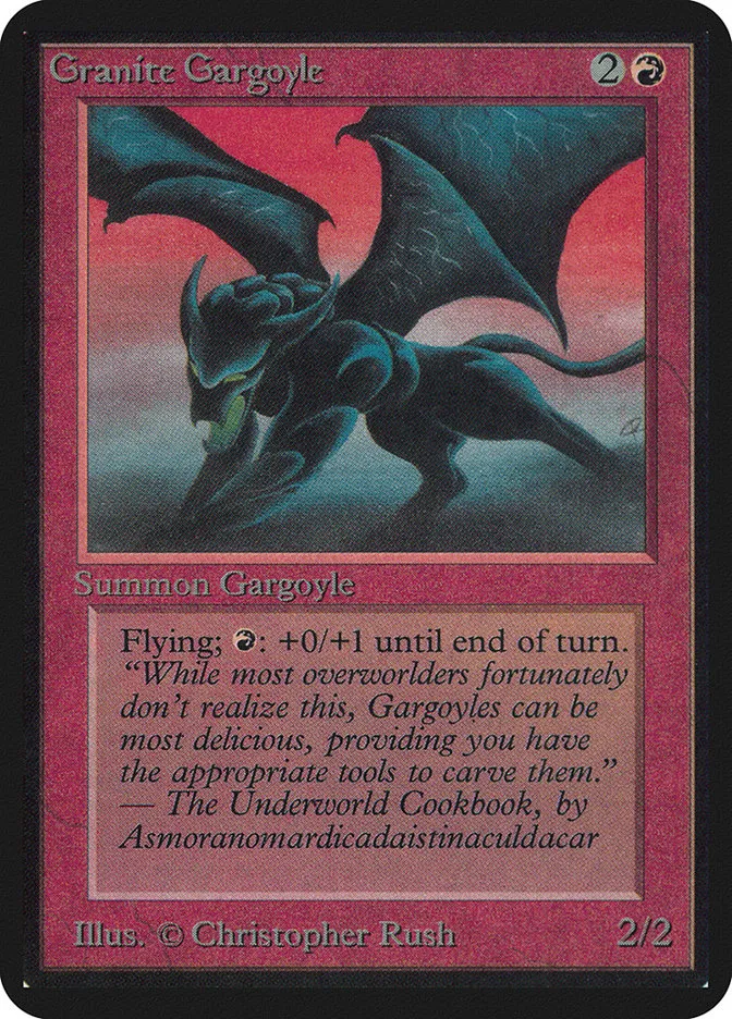 1993 Limited Edition Alpha Granite Gargoyle rare #155 rare card image
