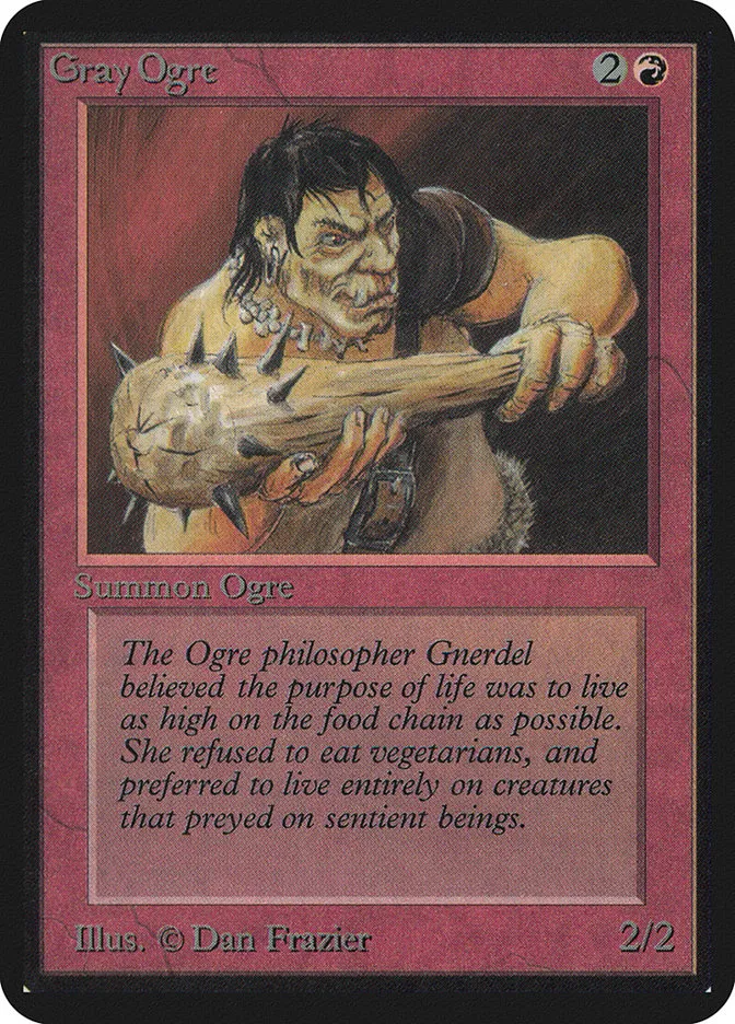 1993 Limited Edition Alpha Gray Ogre common #156 common card image
