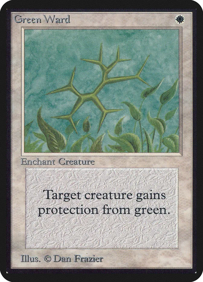 1993 Limited Edition Alpha Green Ward uncommon #20 uncommon card image