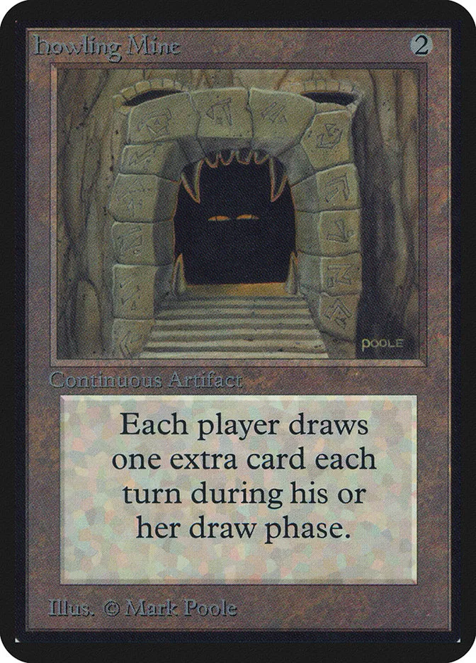 1993 Limited Edition Alpha Howling Mine rare #247 rare card image