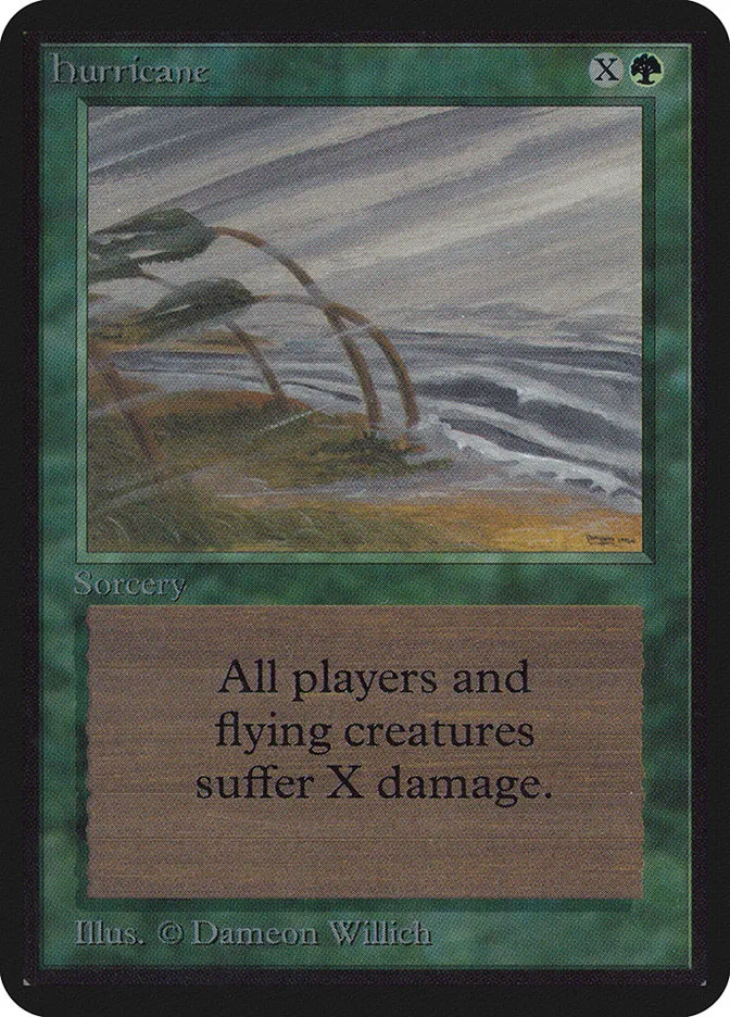 1993 Limited Edition Alpha Hurricane uncommon #200 uncommon card image