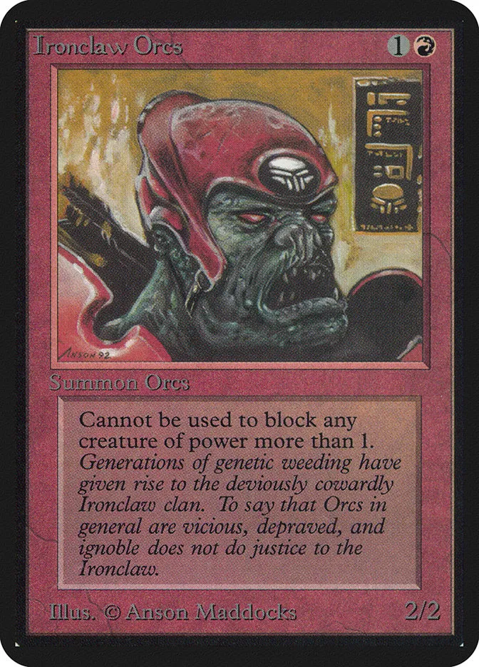 1993 Limited Edition Alpha Ironclaw Orcs common #159 common card image