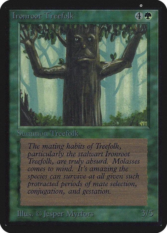 1993 Limited Edition Alpha Ironroot Treefolk common #203 common card image