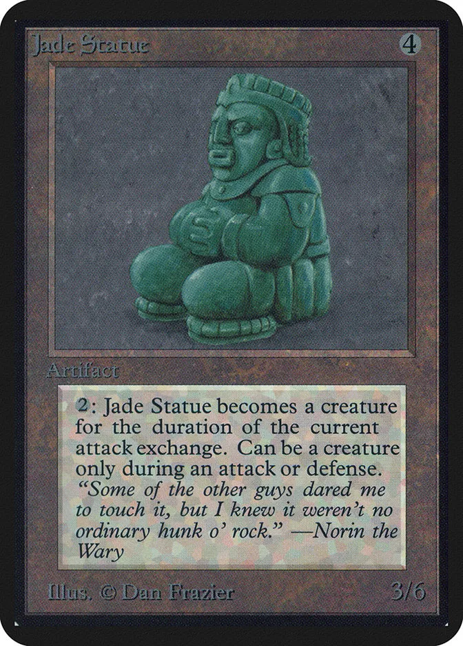 1993 Limited Edition Alpha Jade Statue uncommon #253 uncommon card image