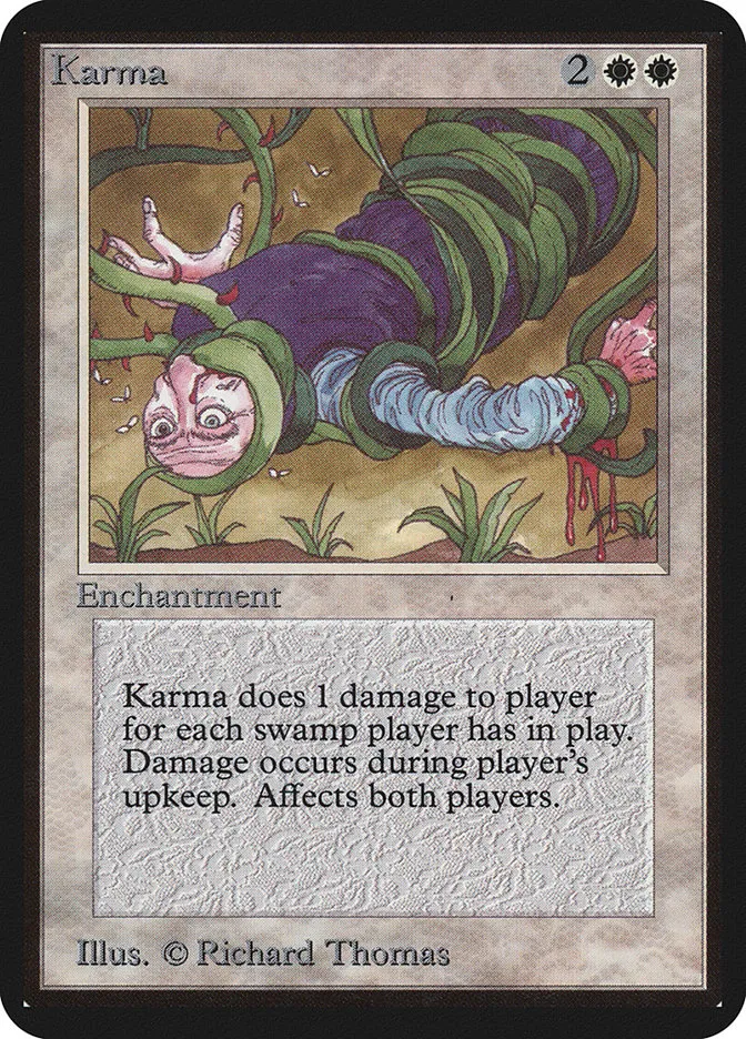 1993 Limited Edition Alpha Karma uncommon #26 uncommon card image