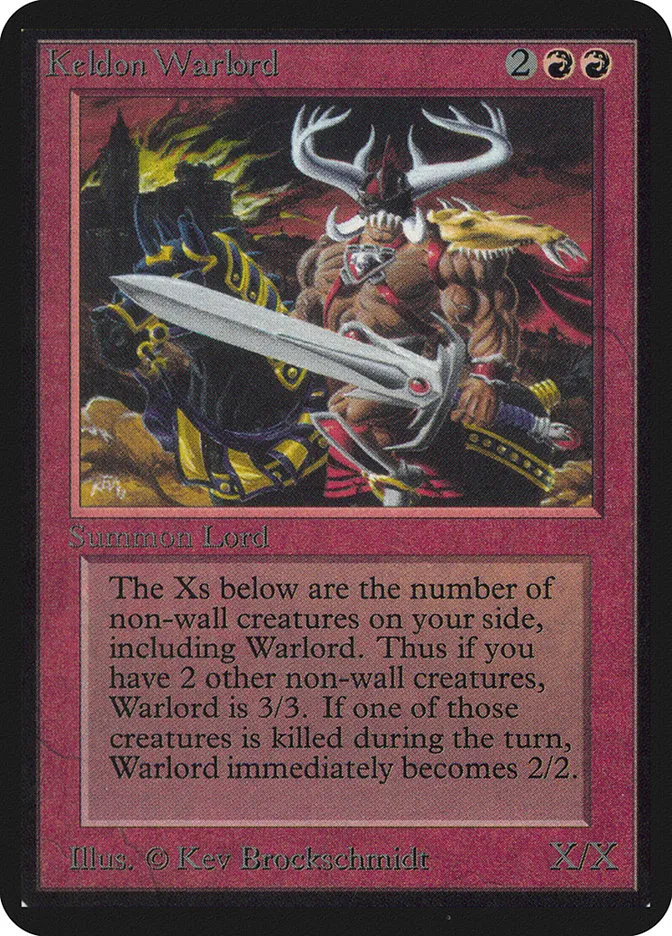 1993 Limited Edition Alpha Keldon Warlord uncommon #160 uncommon card image