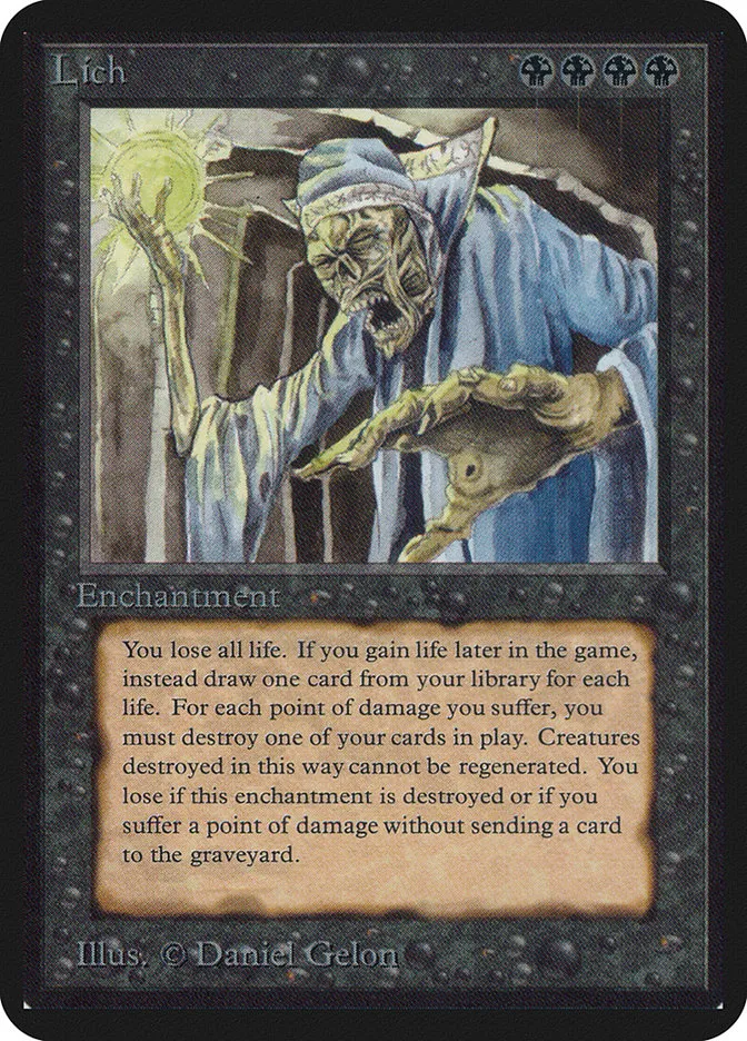 1993 Limited Edition Alpha Lich rare #113 rare card image