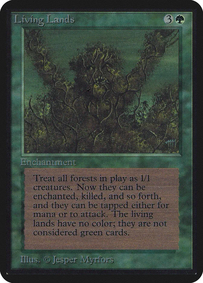 1993 Limited Edition Alpha Living Lands rare #209 rare card image