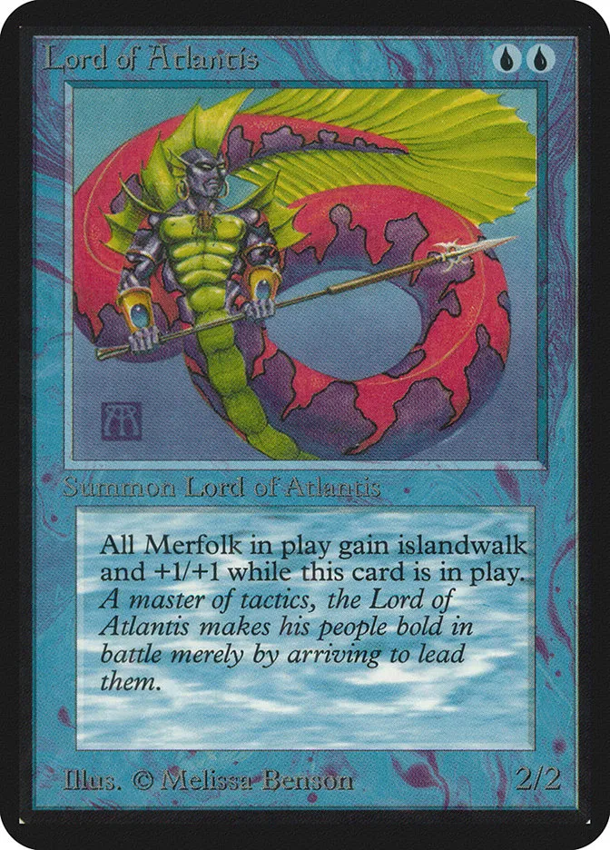 1993 Limited Edition Alpha Lord of Atlantis rare #62 rare card image