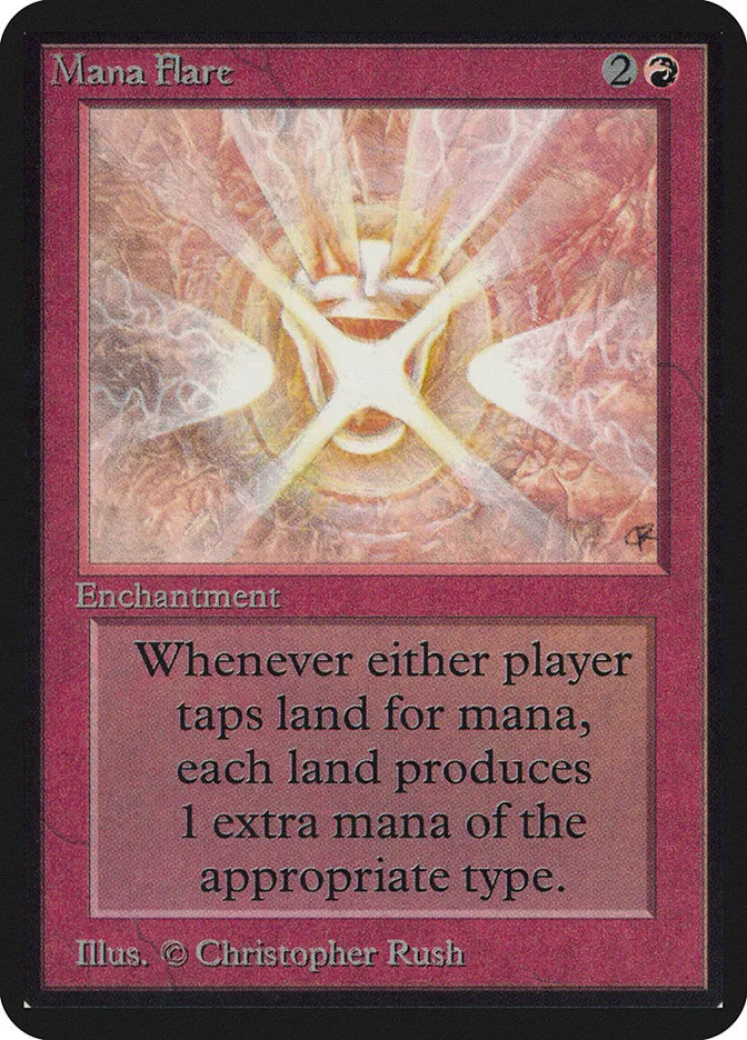 1993 Limited Edition Alpha Mana Flare rare #162 rare card image