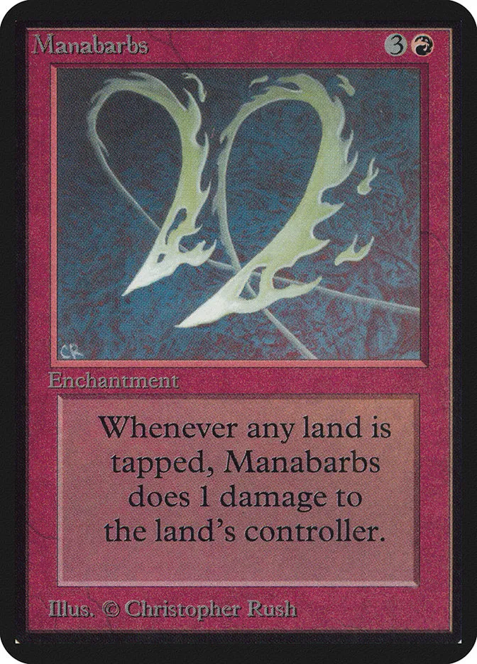 1993 Limited Edition Alpha Manabarbs rare #163 rare card image