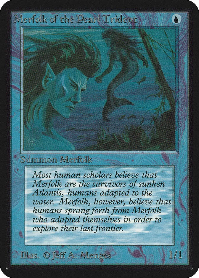 1993 Limited Edition Alpha Merfolk of the Pearl Trident common #66 common card image