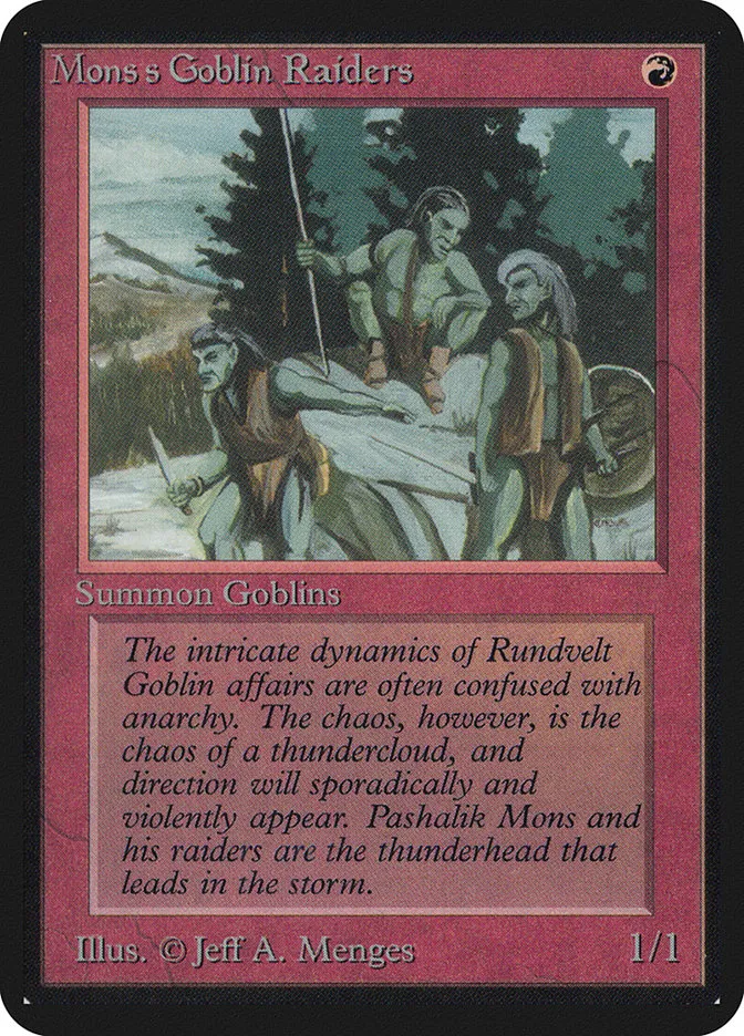 1993 Limited Edition Alpha Mons's Goblin Raiders #164 common card image