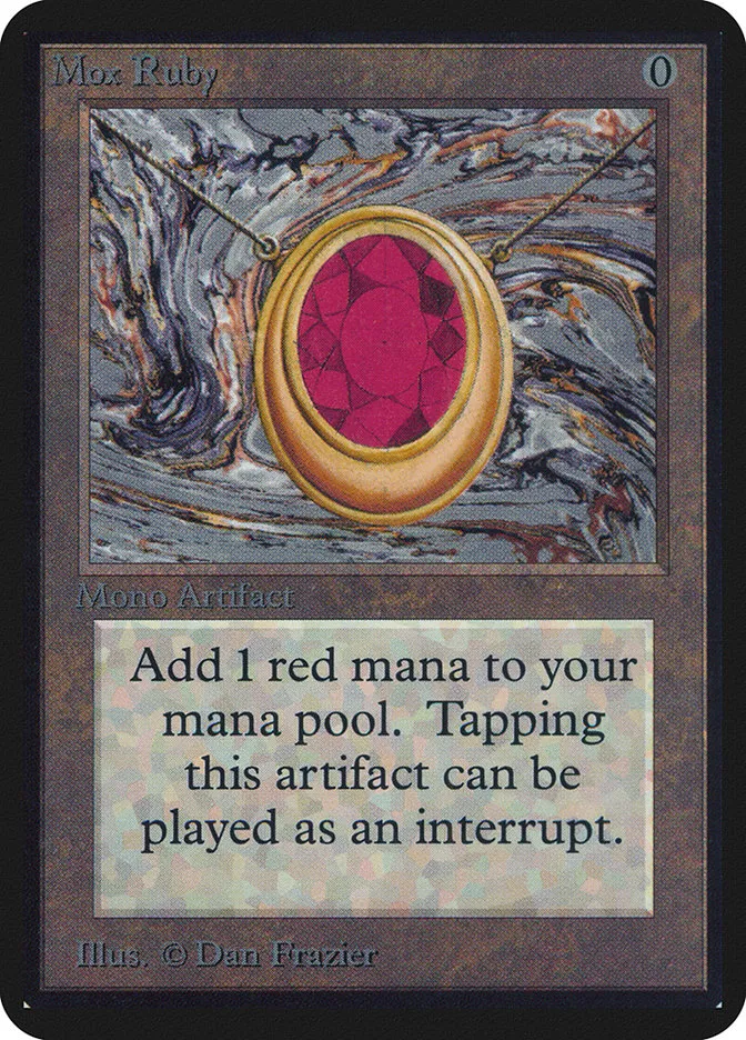 1993 Limited Edition Alpha Mox Ruby rare #264 rare card image