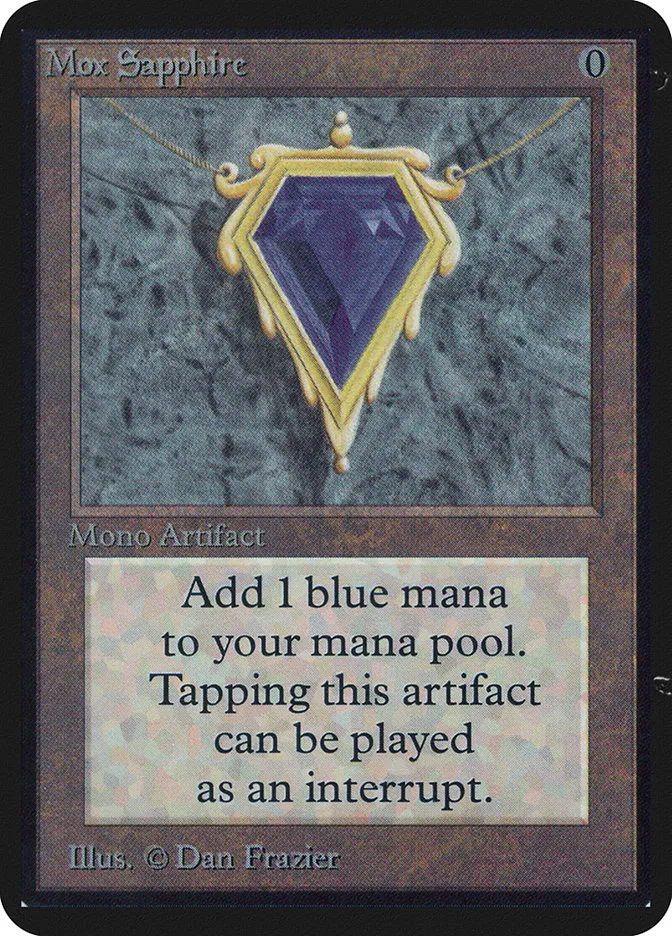 1993 Limited Edition Alpha Mox Sapphire rare #265 rare card image