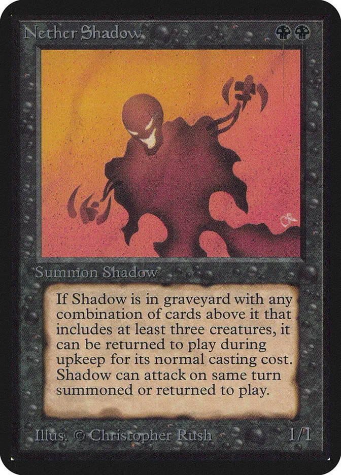 1993 Limited Edition Alpha Nether Shadow rare #116 rare card image