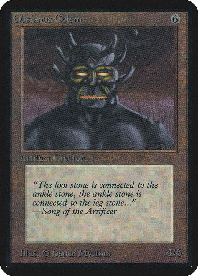 1993 Limited Edition Alpha Obsianus Golem uncommon #267 uncommon card image
