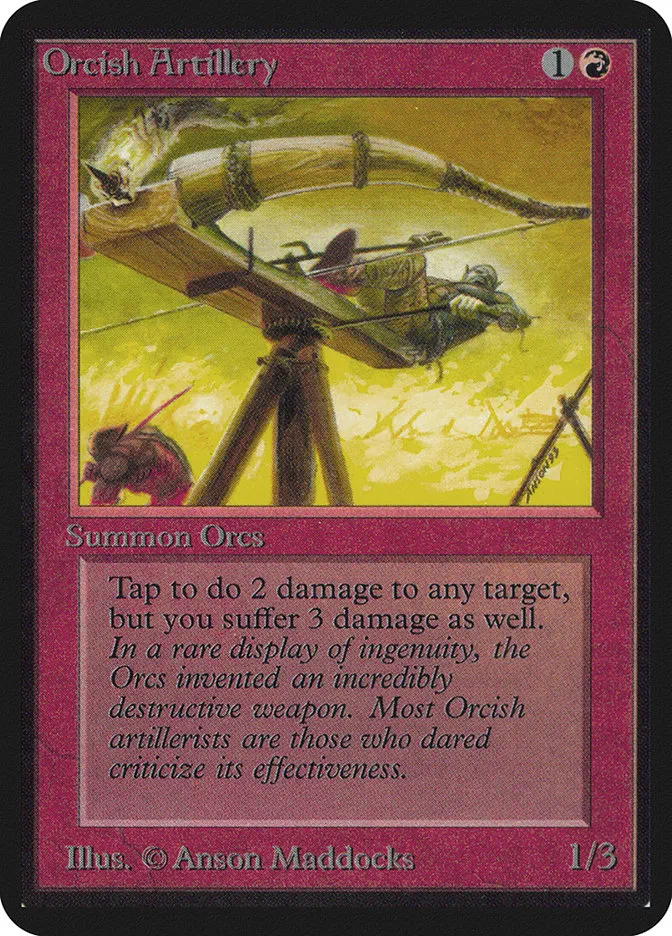 1993 Limited Edition Alpha Orcish Artillery uncommon #165 uncommon card image