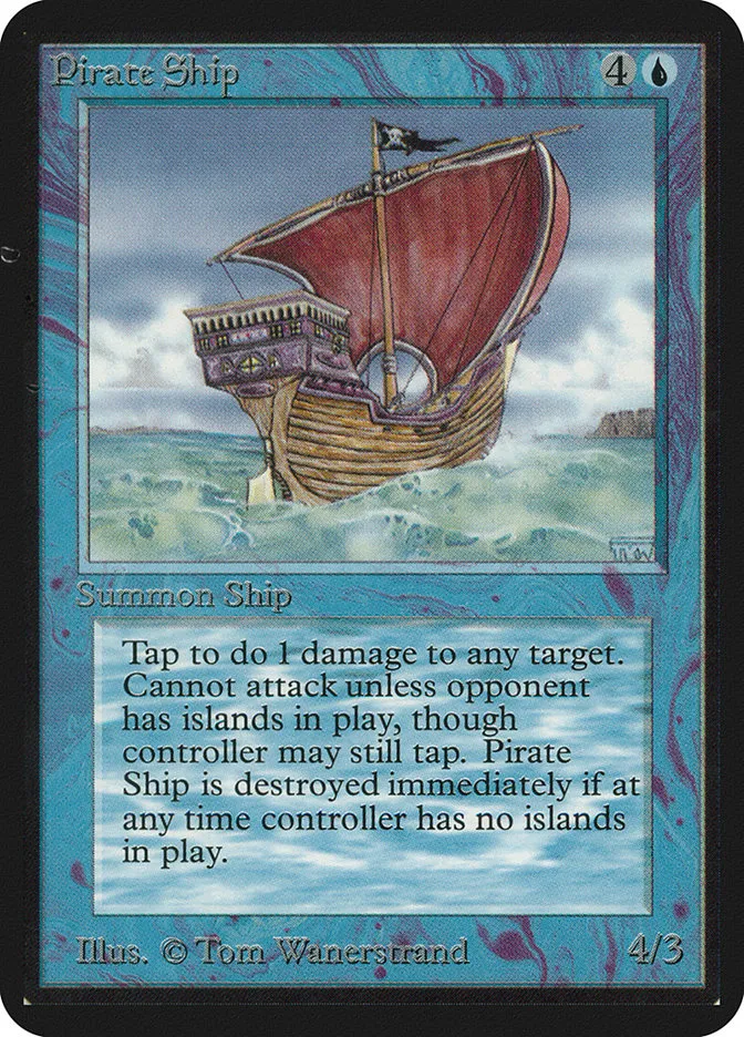 1993 Limited Edition Alpha Pirate Ship rare #70 rare card image