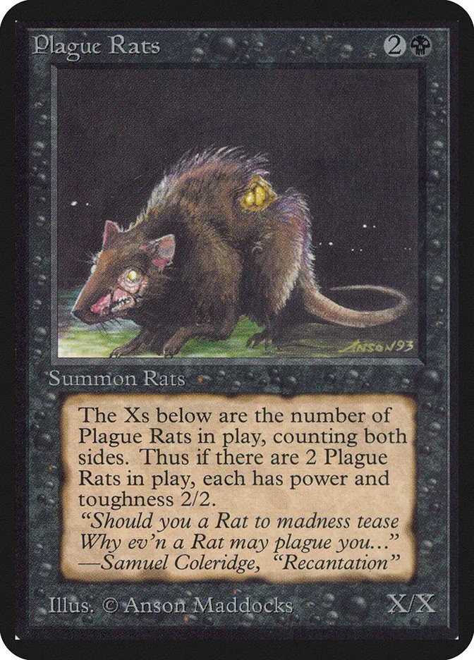 1993 Limited Edition Alpha Plague Rats common #121 common card image