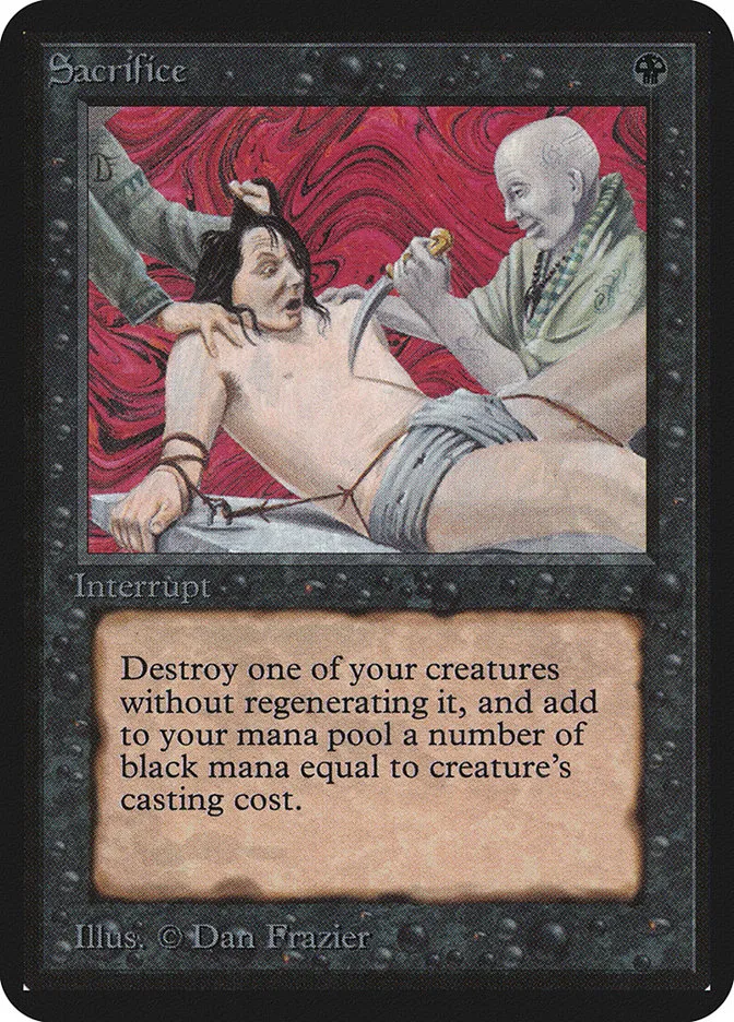 1993 Limited Edition Alpha Sacrifice uncommon #124 uncommon card image