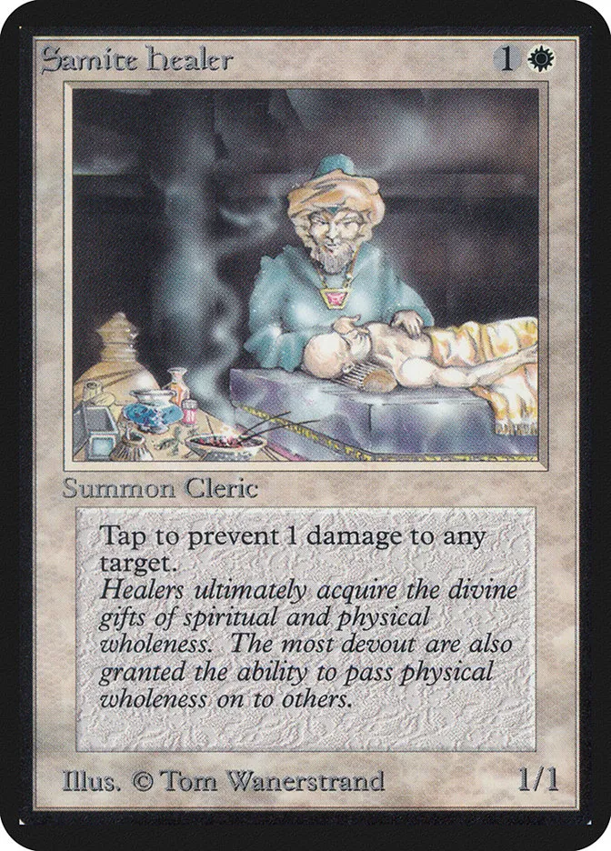 1993 Limited Edition Alpha Samite Healer common #37 common card image